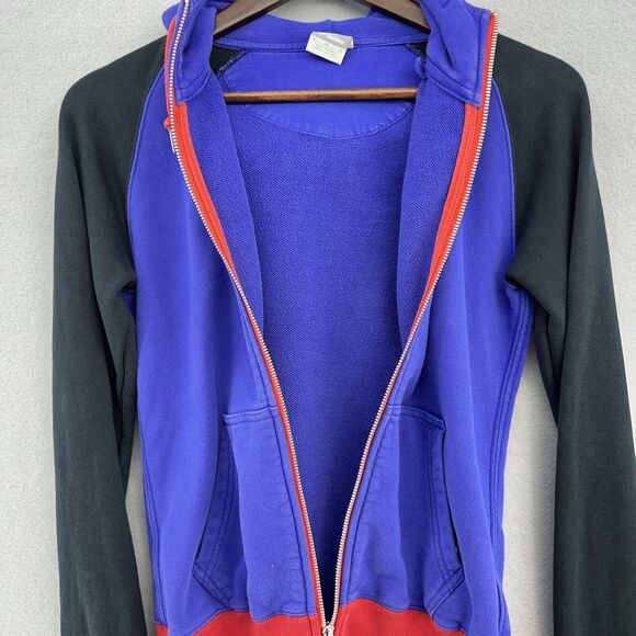 2011 Nike Color-Block Zip Up Hoodie Women's M Sportswear‎ Y2K Purple Workout Gym - Picture 8 of 10